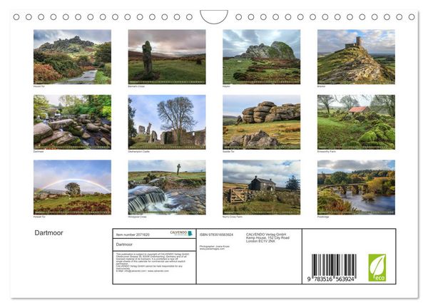 Produktbild: Dartmoor (Wall Calendar 2026 DIN A4 landscape), CALVENDO 12 Month Wall Calendar