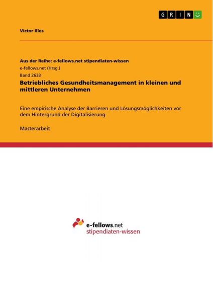 Produktbild: Betriebliches Gesundheitsmanagement in kleinen und mittleren Unternehmen