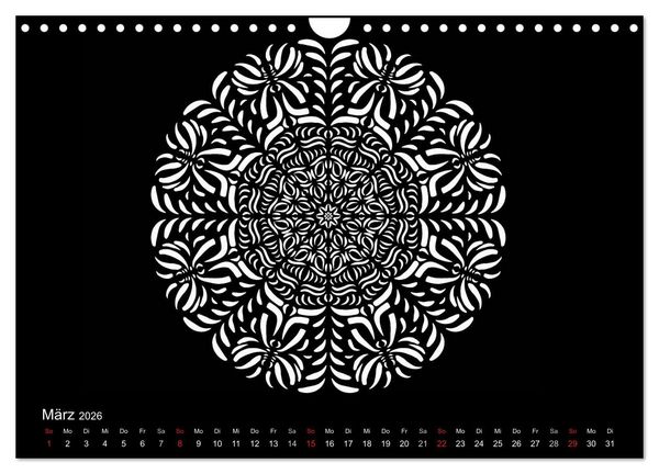 Produktbild: Entspannung und Ruhe durch Mandalas (Wandkalender 2026 DIN A4 quer), CALVENDO Monatskalender