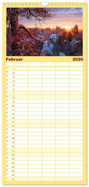 Produktbild: Familienplaner 2026 - Sonnige Augenblicke mit 5 Spalten (Wandkalender, 21 x 45 cm) CALVENDO