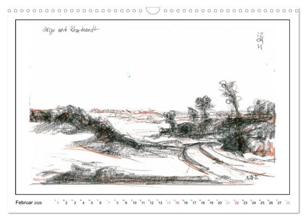 Produktbild: Rembrandt Landschaften wgVoigt (Wandkalender 2026 DIN A3 quer), CALVENDO Monatskalender
