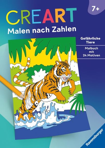 Produktbild: CreArt Malen nach Zahlen ab 7: Gef&auml;hrliche Tiere