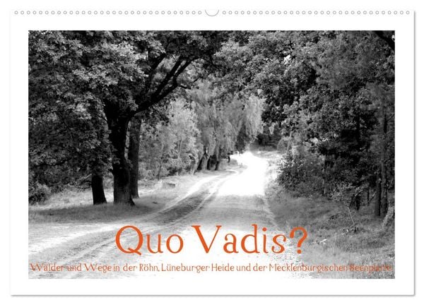 Produktbild: Quo Vadis? W&auml;lder und Wege in der R&ouml;hn, L&uuml;neburger Heide und der Mecklenburgischen Seenplatte (Wandkalender 2026 DIN A2 quer), CALVENDO Monatskalender