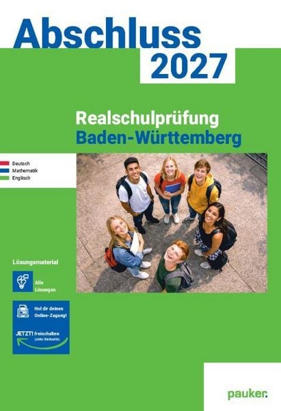 Produktbild: pauker. L&ouml;sungen - Realschulpr&uuml;fung Baden-W&uuml;rttemberg 2027
