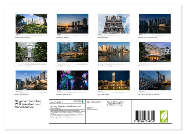 Produktbild: Singapur: Zwischen Wolkenkratzern und Superb&auml;umen (Wandkalender 2026 DIN A4 quer), CALVENDO Monatskalender