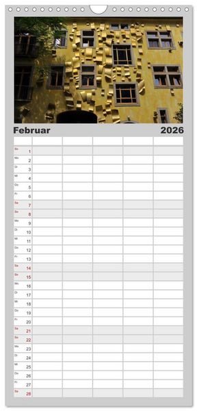 Produktbild: Familienplaner 2026 - Dresdens Neustadt mit 5 Spalten (Wandkalender, 21 x 45 cm) CALVENDO