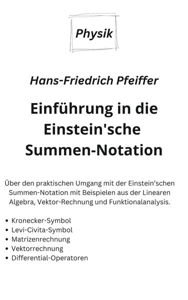 Produktbild: Einf&uuml;hrung in die Einstein'sche Summen-Notation