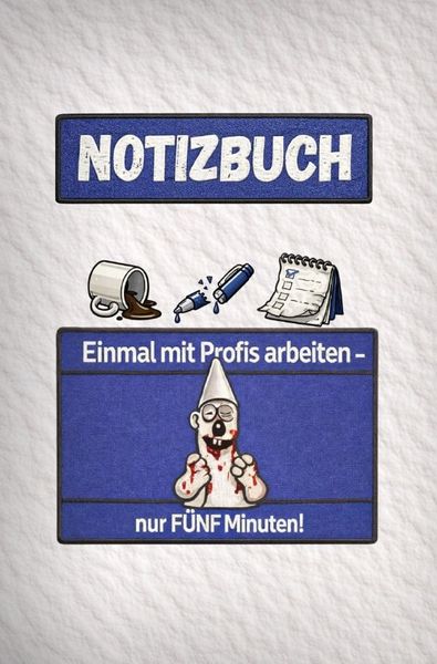 Produktbild: Notizbuch - "Einmal mit Profis arbeiten nur F&uuml;nf Minuten"