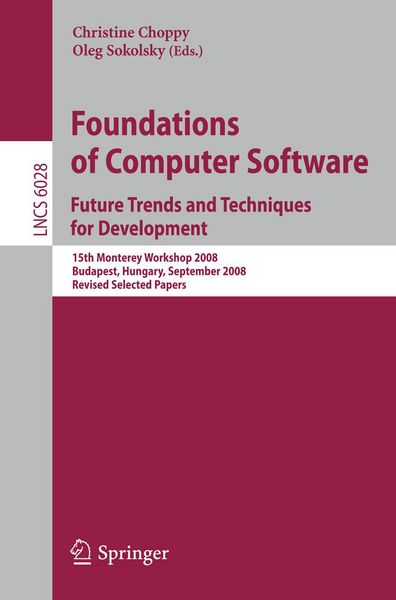 Produktbild: Foundations of Computer Software: Future Trends and Techniques for Development