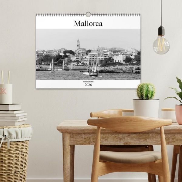 Produktbild: Mallorca monochrom (Wandkalender 2026 DIN A3 quer), CALVENDO Monatskalender