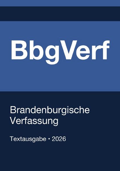Produktbild: BbgVerf - Brandenburgische Verfassung 2026