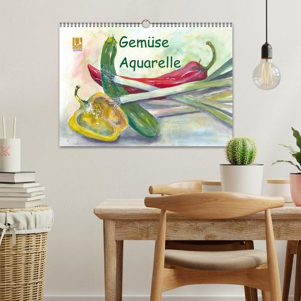 Produktbild: Gem&uuml;se Aquarelle (Wandkalender 2026 DIN A3 quer), CALVENDO Monatskalender