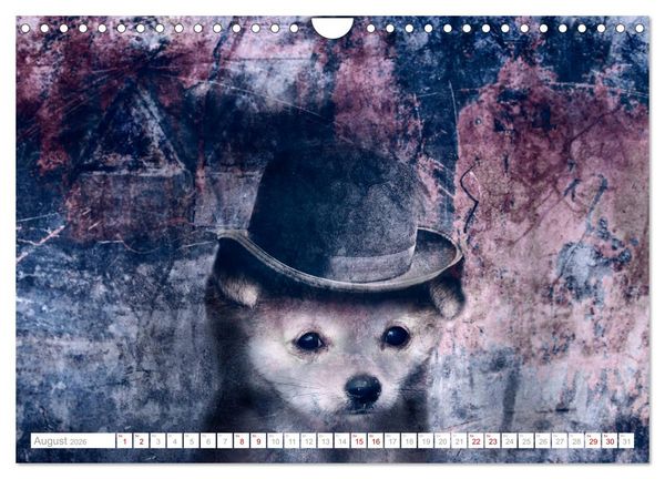 Produktbild: Hund tr&auml;gt Hut (Wandkalender 2026 DIN A4 quer), CALVENDO Monatskalender