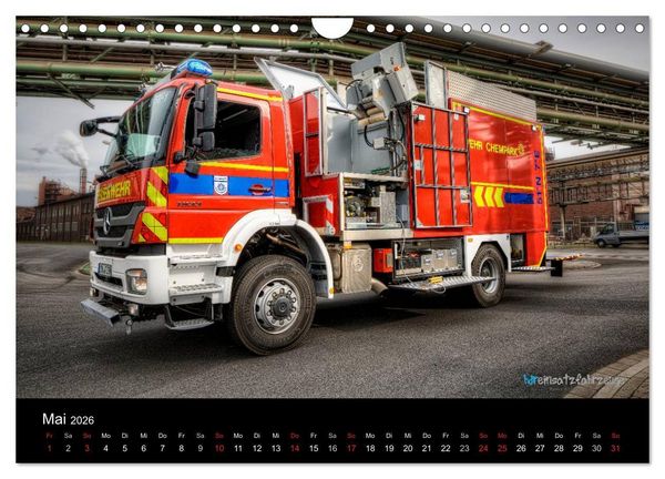 Produktbild: Einsatzfahrzeuge der Feuerwehr (Wandkalender 2026 DIN A4 quer), CALVENDO Monatskalender