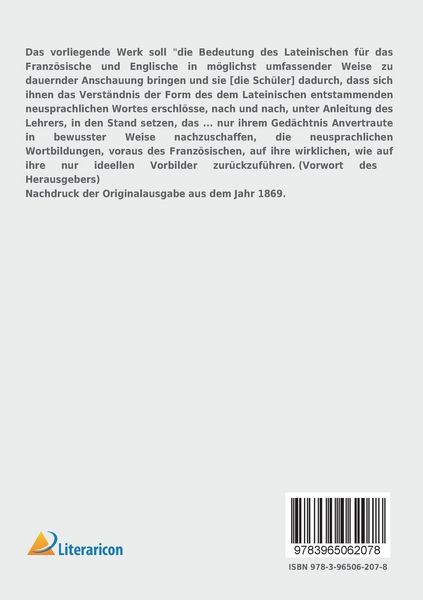 Produktbild: Franz&ouml;sisch-englisches etymologisches W&ouml;rterbuch innerhalb des Lateinischen