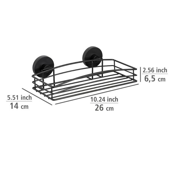 Produktbild: Mod. Vacuum-Loc&reg; Wandablage Schwarz, Befestigen ohne bohren