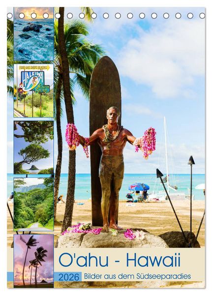 Produktbild: O'ahu - Hawaii, Bilder aus dem S&uuml;dseeparadies (Tischkalender 2026 DIN A5 hoch), CALVENDO Monatskalender