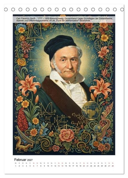 Produktbild: Vision&auml;re der Mathematik (Tischkalender 2027 DIN A5 hoch), CALVENDO Monatskalender