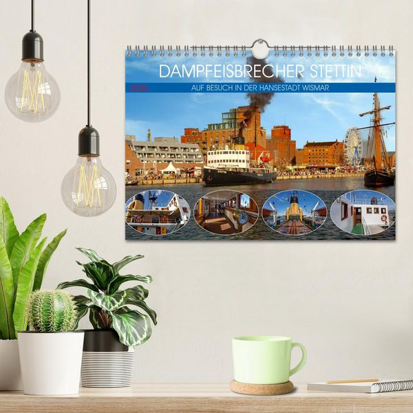 Produktbild: Dampfeisbrecher Stettin - Auf Besuch in der Hansestadt Wismar (Wandkalender 2026 DIN A4 quer), CALVENDO Monatskalender