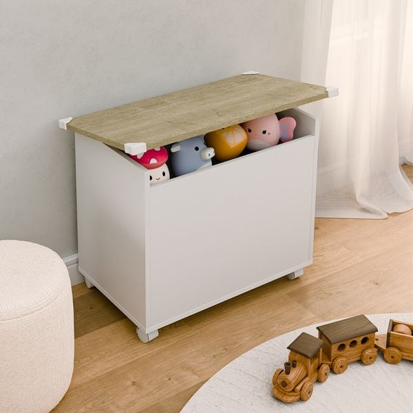 Produktbild: Holz Sitztruhe Sitzbank Truhe Kiste Bosula M