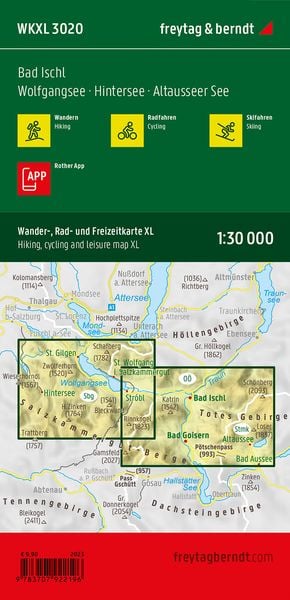 Produktbild: freytag & berndt Wanderkarte WKXL 3020 Bad Ischl, Wolfgangsee - Hintersee - Altausseer See 1:30.000