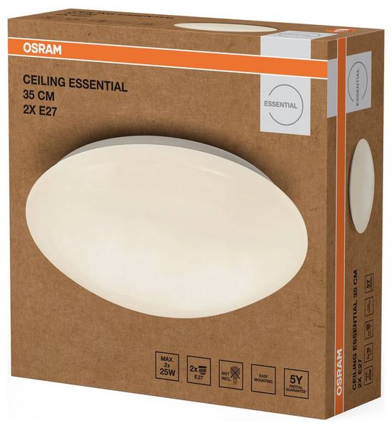 Produktbild: OSRAM HOMELIGHTING Ceiling Essential 350mm 2xE27 4099854444623 LED-Au&szlig;enwandleuchte Wei&szlig;