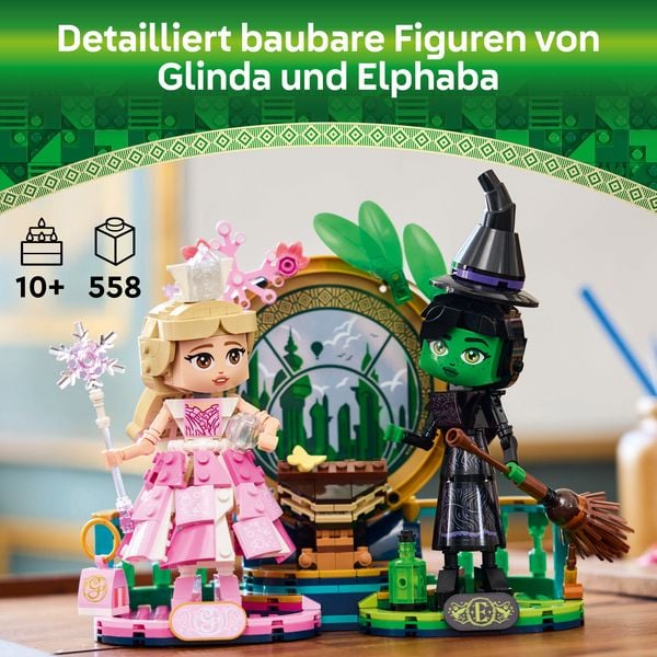 Produktbild: LEGO Wicked 75682 Elphaba und Glinda, Kinder Spielzeug mit Minifiguren