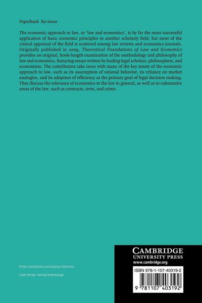 Produktbild: Theoretical Foundations of Law and Economics
