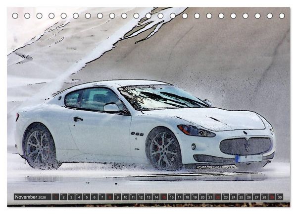 Produktbild: Sportwagen in knalligem Graffiti Style (Tischkalender 2026 DIN A5 quer), CALVENDO Monatskalender