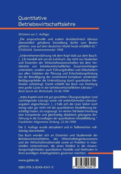 Quantitative Betriebswirtschaftslehre