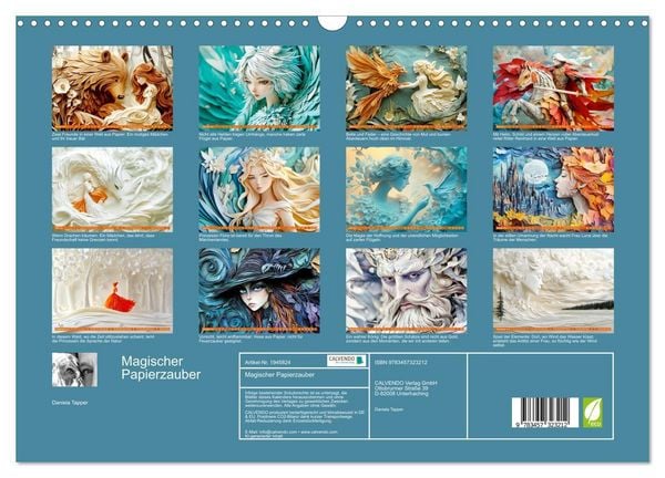 Produktbild: Magischer Papierzauber (Wandkalender 2026 DIN A3 quer), CALVENDO Monatskalender