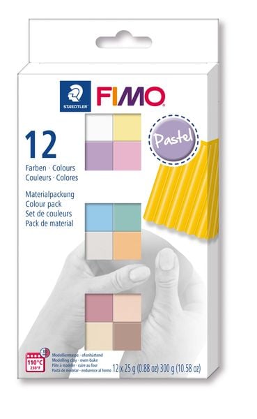 STAEDTLER Modelliermasse FIMO® Pastell 12er Set