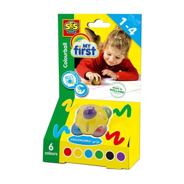 SES CREATIVE Color Malball ergonomischer Griff 6 Farben
