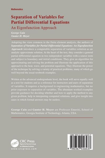 Produktbild: Separation of Variables for Partial Differential Equations