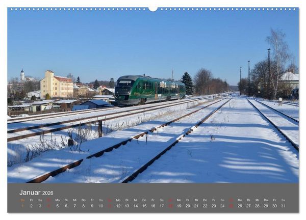 Produktbild: Eisenbahn Kalender 2026 - Oberlausitz und Nachbarl&auml;nder (Wandkalender 2026 DIN A2 quer), CALVENDO Monatskalender