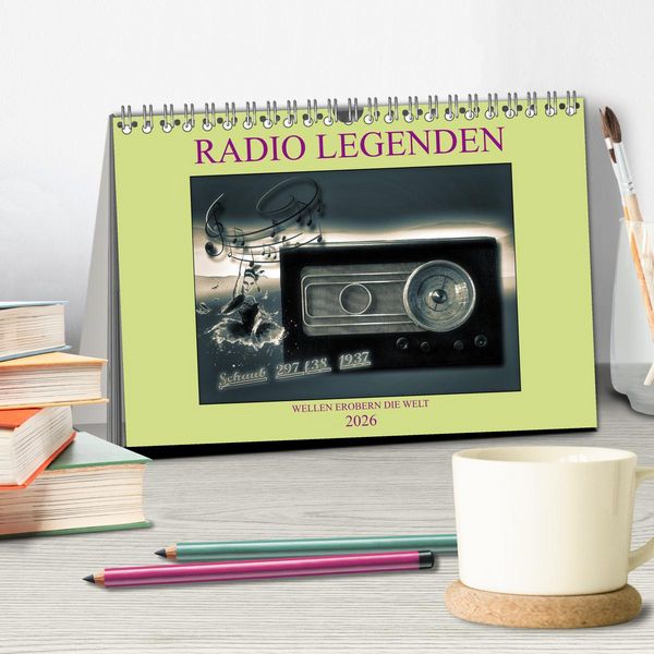 Produktbild: RADIO LEGENDEN (Tischkalender 2026 DIN A5 quer), CALVENDO Monatskalender