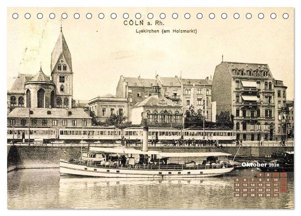 Produktbild: Historisches K&ouml;ln &ndash; Die Stadt auf historischen Karten (Tischkalender 2026 DIN A5 quer), CALVENDO Monatskalender