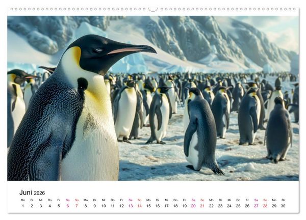 Produktbild: Maritim pur - Pinguine (Wandkalender 2026 DIN A2 quer), CALVENDO Monatskalender