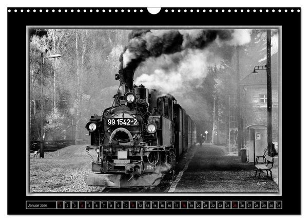 Produktbild: Unter Dampf - Mit der Pre&szlig;nitztalbahn durchs Erzgebirge (Wandkalender 2026 DIN A3 quer), CALVENDO Monatskalender