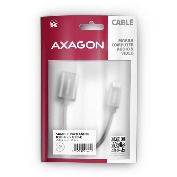 Produktbild: AXAGON USB-C&reg; Adapter [1x USB-C&reg; Stecker - 1x USB 3.2 Gen 1 Buchse A (USB 3.0)] RUCM-AFAC 0.20 m
