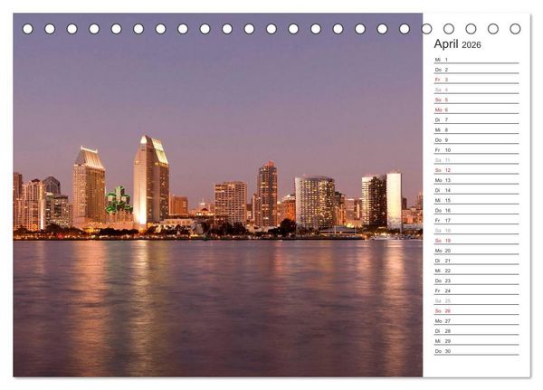 Produktbild: Skylines weltweit (Tischkalender 2026 DIN A5 quer), CALVENDO Monatskalender