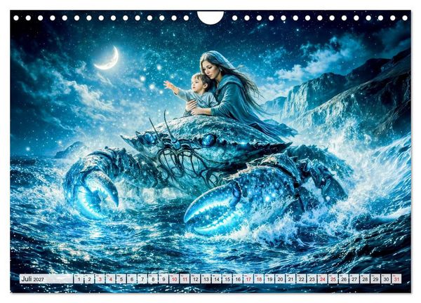 Produktbild: Sternzeichen - Die M&auml;chte des Tierkreises (Wandkalender 2027 DIN A4 quer), CALVENDO Monatskalender
