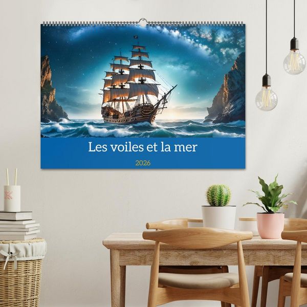 Produktbild: Les voiles et la mer (Calendrier mural 2026 DIN A2 vertical), CALVENDO calendrier mensuel