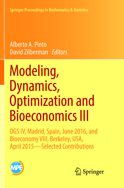 Produktbild: Modeling, Dynamics, Optimization and Bioeconomics III