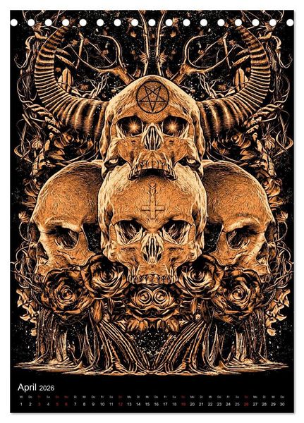 Produktbild: BLOODBOY/DARK ILLUSTRATION (Tischkalender 2026 DIN A5 hoch), CALVENDO Monatskalender