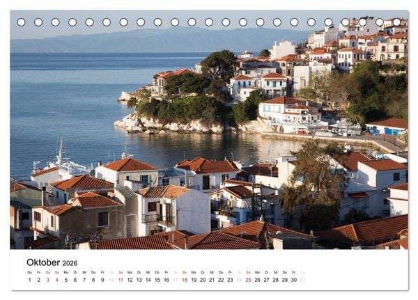 Produktbild: Al&oacute;nnisos, Ski&aacute;thos, Sk&oacute;pelos (Tischkalender 2026 DIN A5 quer), CALVENDO Monatskalender