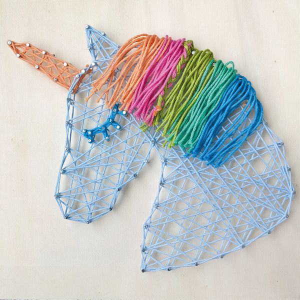 Produktbild: PEBARO NB9 - Nagelbild Einhorn, 20x20cm, Bastelset