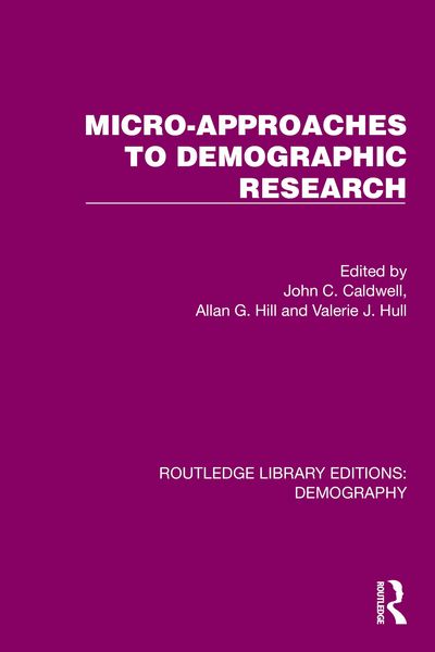 Produktbild: Micro-Approaches to Demographic Research