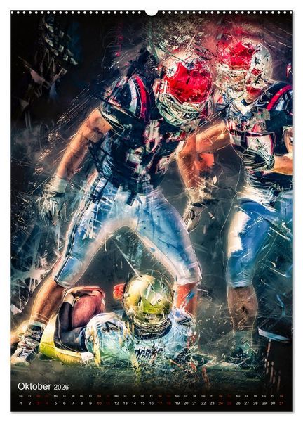 Produktbild: American Football - einfach faszinierend (Wandkalender 2026 DIN A2 hoch), CALVENDO Monatskalender