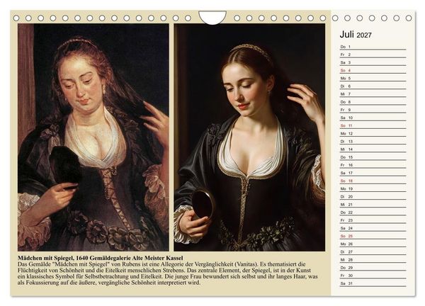 Produktbild: Rubens im neuen Licht (Wandkalender 2027 DIN A4 quer), CALVENDO Monatskalender